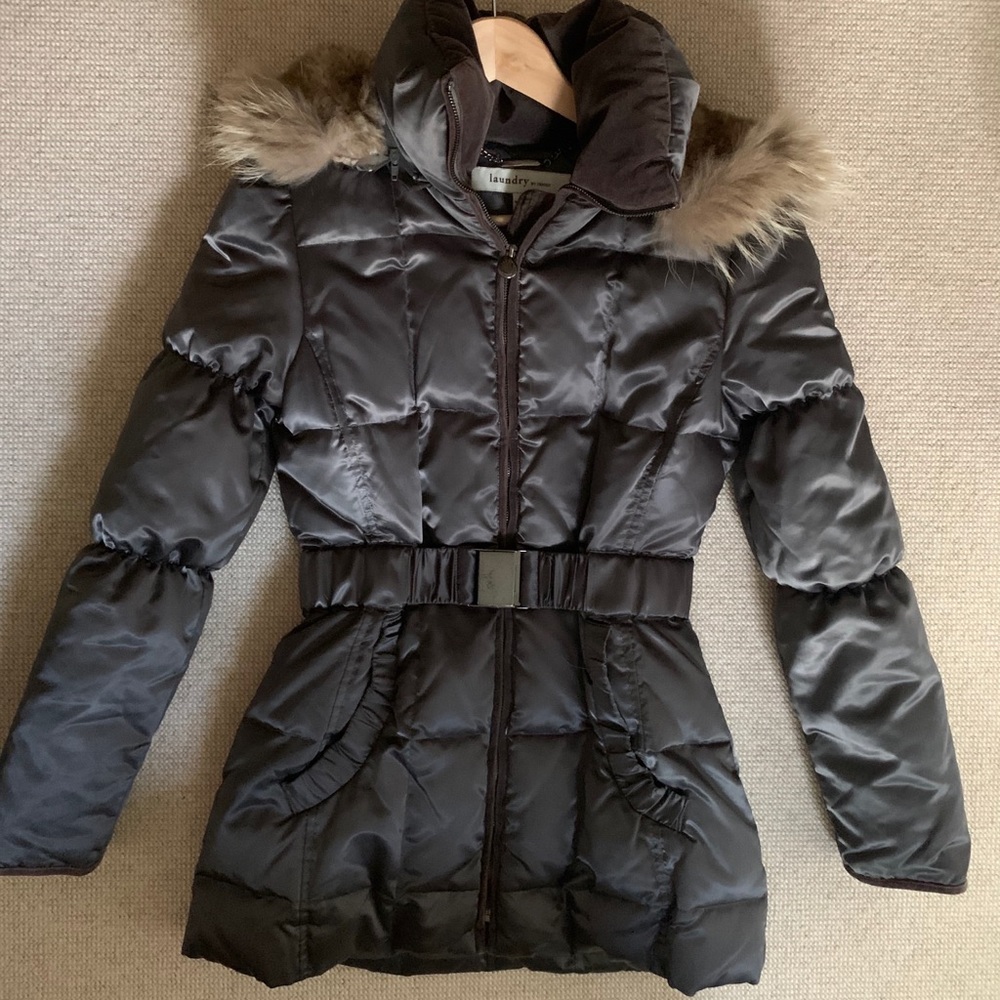 Laundry by Design Fur Hood Down Coat
